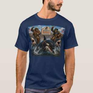 Bigfoot Rodeo Team Roping a Killer Whale T-Shirt