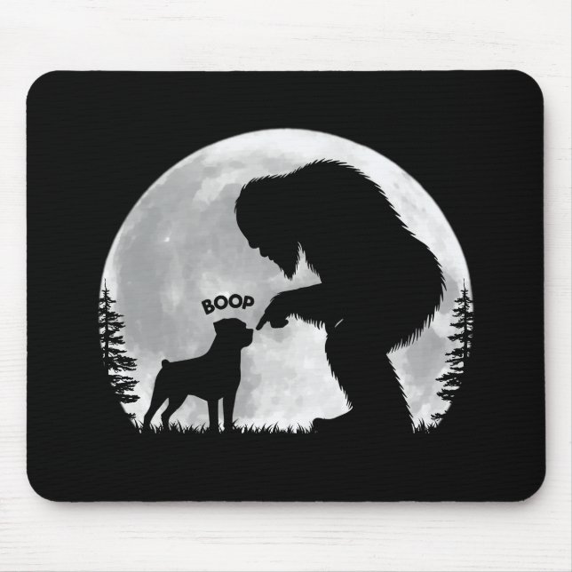 Bigfoot Rottweiler Boop Mouse Mat (Front)