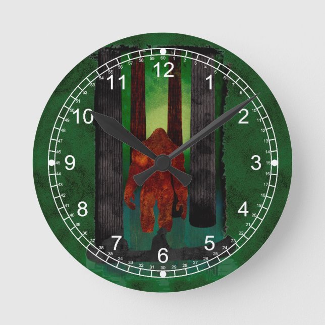 Bigfoot Round Clock (Front)
