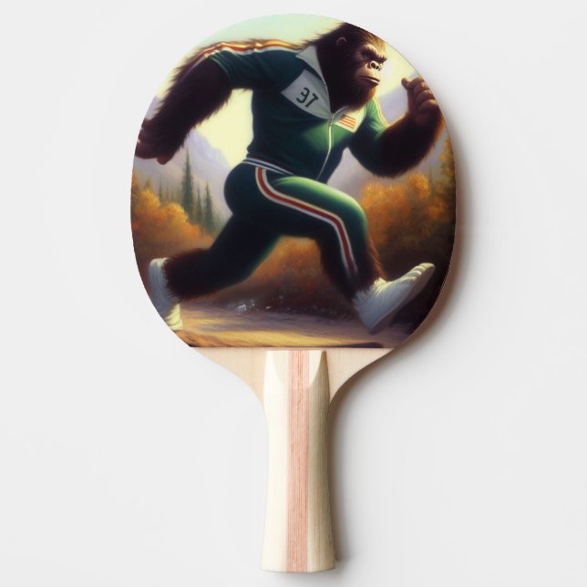 Bigfoot Running Ping Pong Paddle (Front)