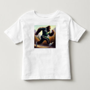 Bigfoot Running Toddler T-Shirt
