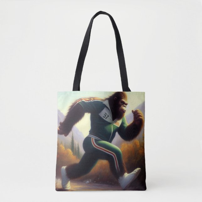 Bigfoot Running Tote Bag (Front)