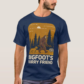 Bigfoot’s Furry Friend – Forest Walk with Dog T-Shirt