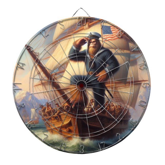 Bigfoot Sailor Dartboard (Front)