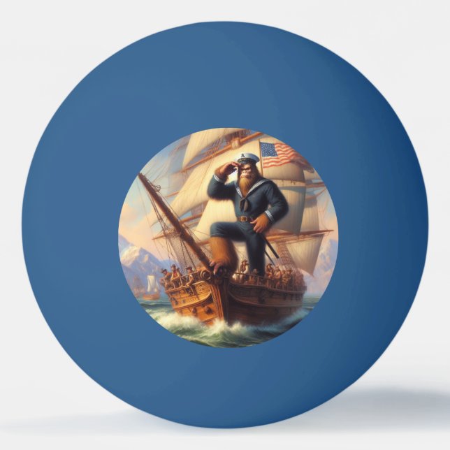 Bigfoot Sailor Ping Pong Ball (Front)