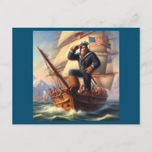 Bigfoot Sailor Postcard