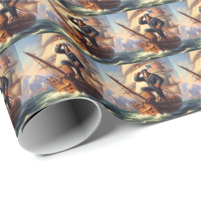 Bigfoot Sailor Wrapping Paper (Roll Corner)