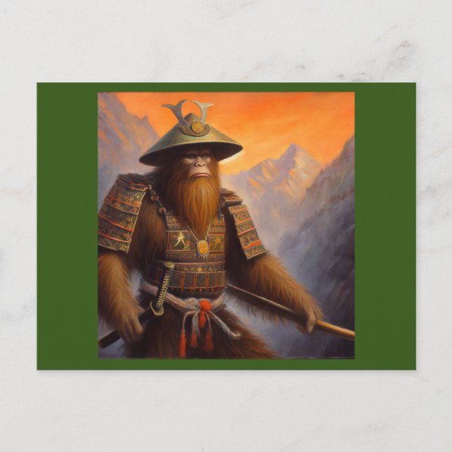 Bigfoot Samurai Postcard (Front)