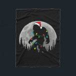 Bigfoot Santa Christmas Tree Lights Funny Xmas Sas Fleece Blanket<br><div class="desc">Bigfoot Santa Christmas Tree Lights Funny Xmas Sasquatch</div>