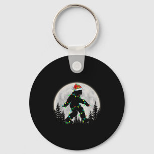 Bigfoot Santa Christmas Tree Lights Funny Xmas Sas Key Ring