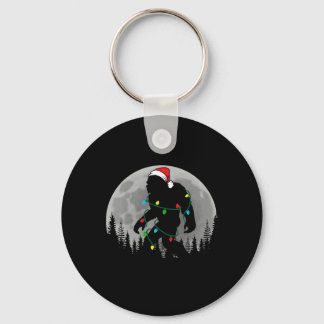 Bigfoot Santa Christmas Tree Lights Funny Xmas Sas Key Ring