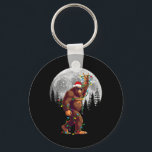 Bigfoot Santa Christmas Tree Lights Funny Xmas Sas Key Ring<br><div class="desc">Bigfoot Santa Christmas Tree Lights Funny Xmas Sasquatch</div>