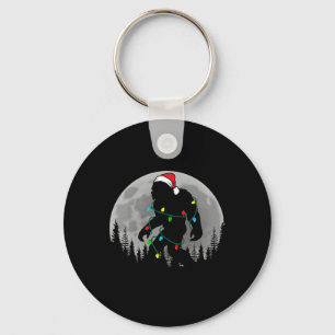 Bigfoot Santa Christmas Tree Lights Funny Xmas Sas Key Ring