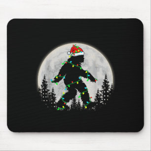 Bigfoot Santa Christmas Tree Lights Funny Xmas Sas Mouse Mat