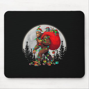 Bigfoot Santa Christmas Tree Lights Funny Xmas Sas Mouse Mat