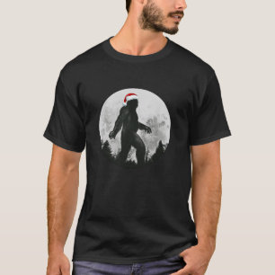Bigfoot Santa Christmas Tree Lights Funny Xmas Sas T-Shirt