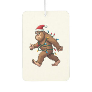 Bigfoot Santa Christmas Tree Lights Xmas Boys Men Car Air Freshener