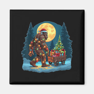 Bigfoot Santa Christmas Tree Lights Xmas Sasquatch Magnet