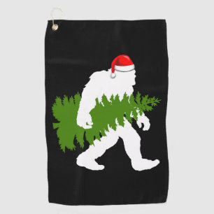 BigFoot Santa Claus Fun Christmas Gifts Golf Towel