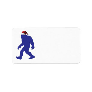 Bigfoot Santa Claus Label