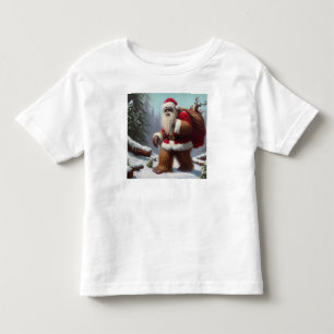 Bigfoot Santa Claus Toddler T-Shirt
