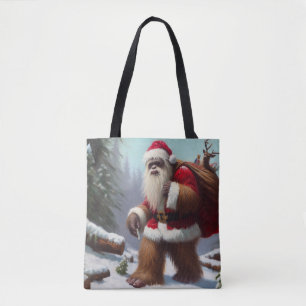Bigfoot Santa Claus Tote Bag