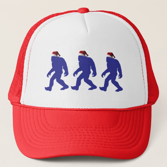 Bigfoot Santa Claus Trucker Hat (Front)