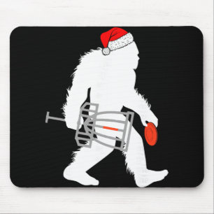 Bigfoot Santa Disc Golf Christmas Disc Golfer Xmas Mouse Mat