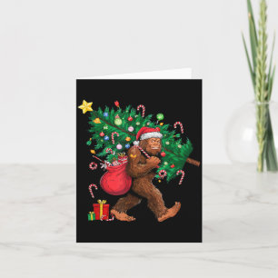 Bigfoot Santa Most Wonderful Christmas Tree Lights Card