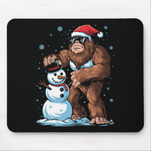 Bigfoot Santa Snowman Kids Boys Men Xmas Christmas Mouse Mat