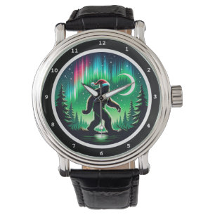 Bigfoot Santa with Northern Lights  Watch