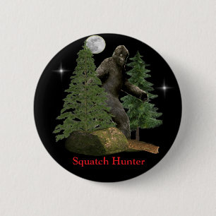Bigfoot sasquacth 6 cm round badge