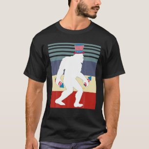 Bigfoot Sasquatch 4Th Of July Fireworks American F T-Shirt