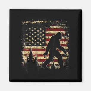 Bigfoot sasquatch 4th of july patriotic american magnet