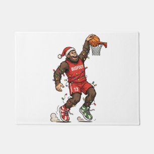 Bigfoot Sasquatch Basketball Christmas 2026 Holida Doormat