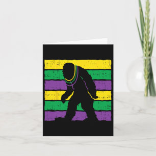 Bigfoot Sasquatch Beads Purple Green Yellow Funny Card