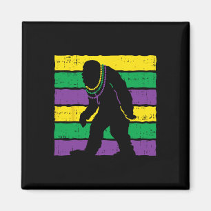 Bigfoot Sasquatch Beads Purple Green Yellow Funny Magnet