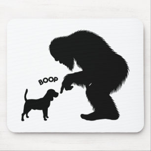 Bigfoot Sasquatch Beagle Nose Boop Mouse Mat