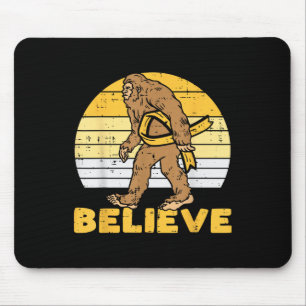 Bigfoot Sasquatch Believe Childhood Cancer Ribbon Mouse Mat