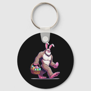 Bigfoot Sasquatch Bunny Easter Eggs Men Women Kids Key Ring