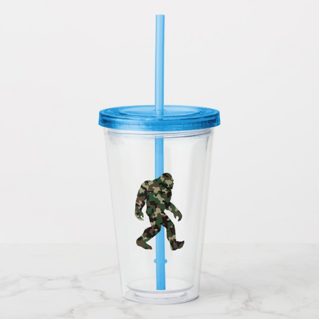 Bigfoot Sasquatch Camo    Acrylic Tumbler (Front)