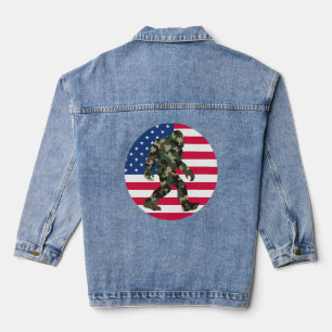 Bigfoot Sasquatch Camo Denim Jacket