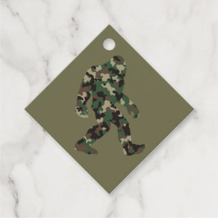 Bigfoot Sasquatch Camo Favour Tags