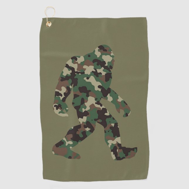 Bigfoot Sasquatch Camo      Golf Towel (Front)