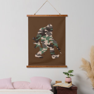 Bigfoot Sasquatch Camo       Hanging Tapestry