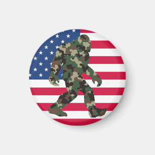 Bigfoot Sasquatch Camo Magnet