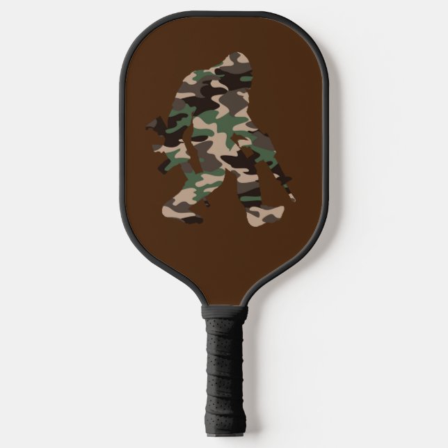 Bigfoot Sasquatch Camo Pickleball Paddle (Front)