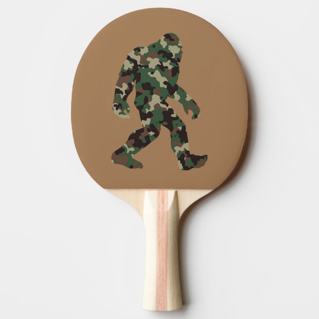 Bigfoot Sasquatch Camo Ping Pong Paddle (Back)