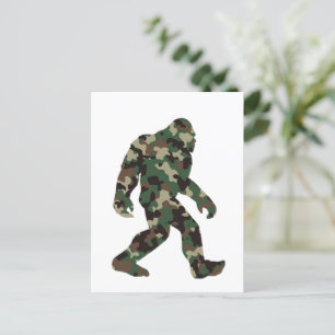Bigfoot Sasquatch Camo Postcard