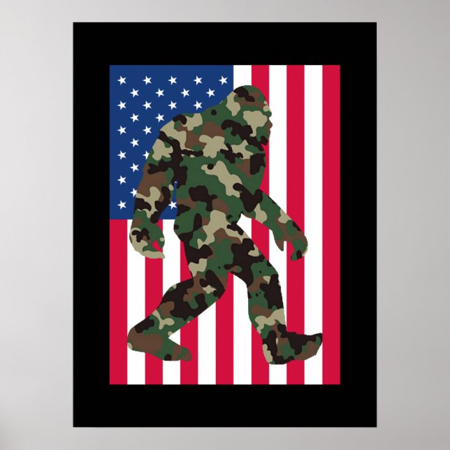 Bigfoot Sasquatch Camo        Poster (Front)
